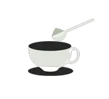 Wsypywanie bambusową łyżeczką porcji herbaty matcha do czarki (chawan). Krok 1